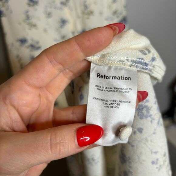 Reformation Frasier Dress in Madeline - Picture 9 of 11